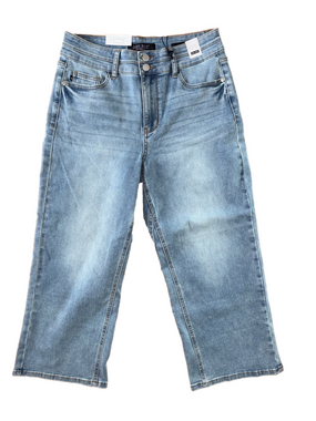 NWT Judy Blue Eden Hi-Rise Crop Wide Leg Jeans Size 9/29